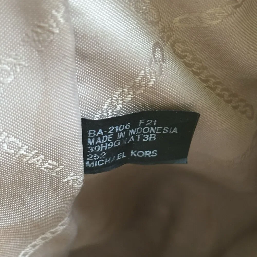 Michael Kors Jet Set Travel Large Tote Brown MK Signature PVC Leather Bag